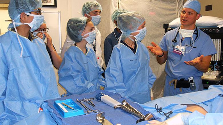 Penn State Mont Alto Med Campers prepare for surgery Summit Health's Chambersburg Hospital