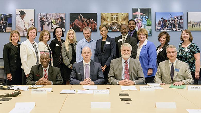 Administrators at articulation signing